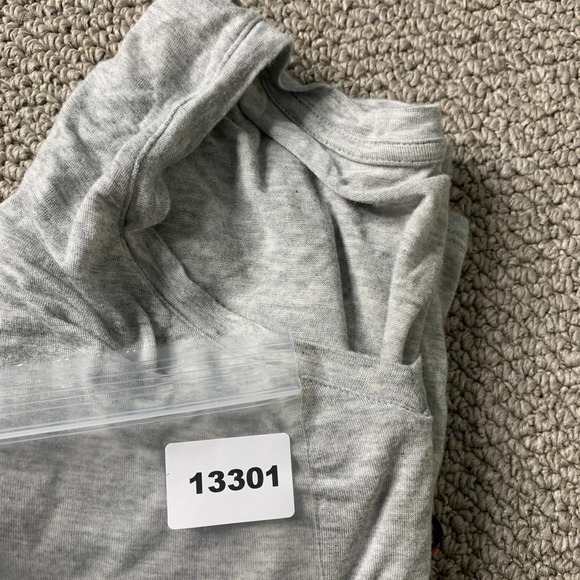 Ivoire Womens T-Shirt Size Medium Gray Tie Cuffs Short Sleeves V-Neck Pullover - Picture 10 of 10